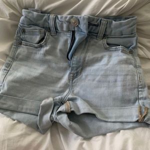 light washed american eagle jean shorts